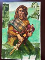 Tableau peinture sur carton de John Dylan Jones – 1981
