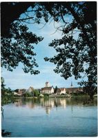 AK Kaiseraugst ob Basel, Dorfansicht mit Stausee