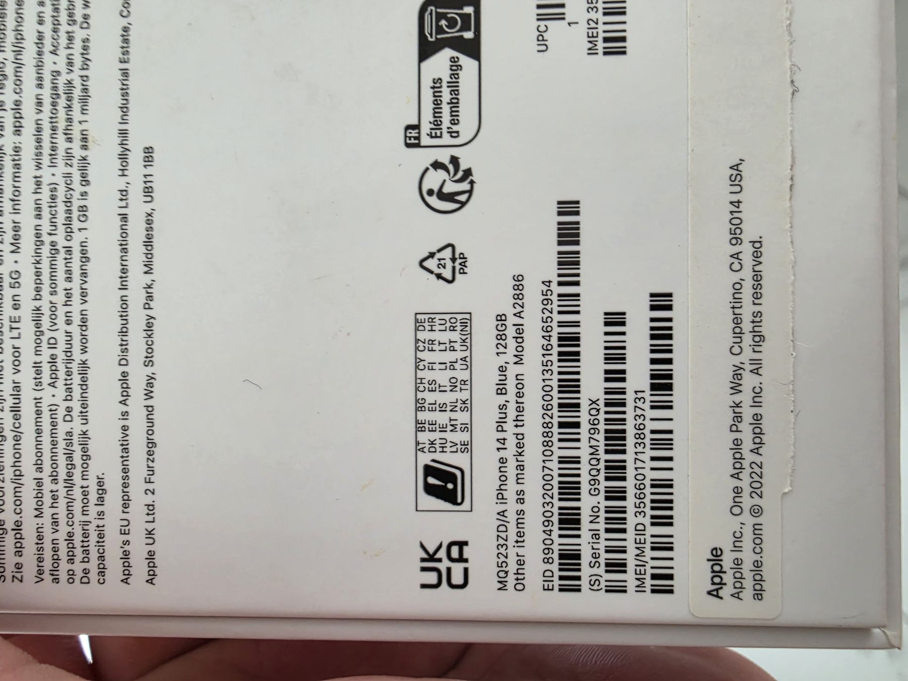 Apple Handys / Smartphones: iPhone 14 Plus, 128GB, Blau – Gebraucht aus Hausen AG von lon_9tcd 1