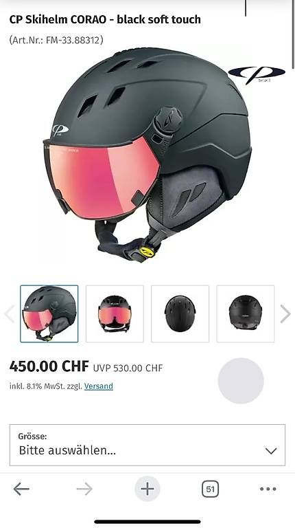 Helme: CP Skihelm NP 530.- – Gebraucht aus Hünibach von Flinkeswiesel