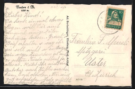 Cartoline postali: Conters i. Pr., Gesamtansicht von einem  – Usato da Berlin venduto da bartko-reher 1