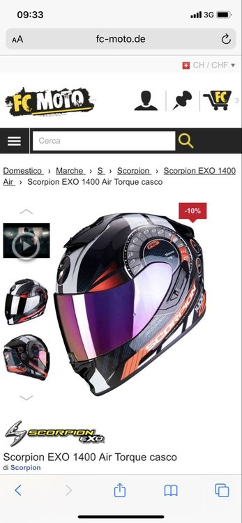 Casques & visières: Casco Scorpion Exo-1400 Air, taglia L – D'occasion à Tenero par Dodaeffe 5