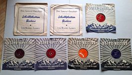 7 alte Langspielplatten mit Original Coover ca. 1945-1950