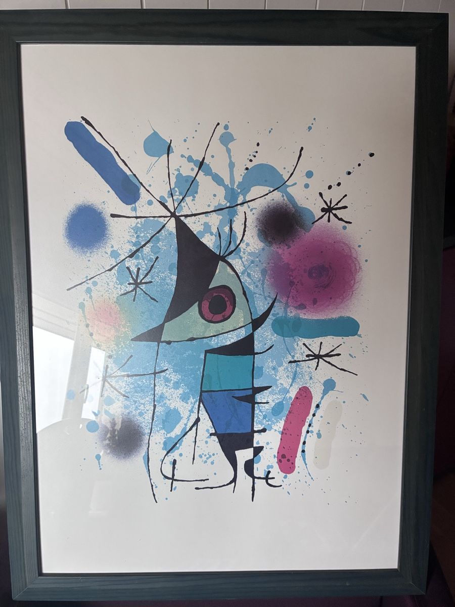 Poster & Bilder: Joan Miró "Singing Fish" Original-Kunstdruck, gerahmt – Gebraucht aus Steinach von cgo_29jv