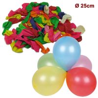 Ballon, 100Stk Luftballon 25cm, bunt Mix