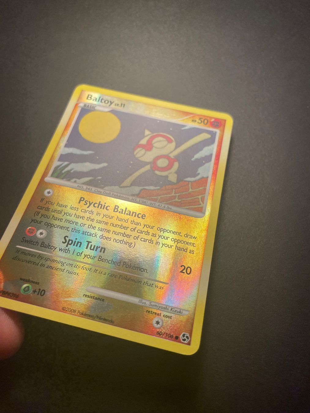 Pokémon Carte collezionabili: Baltoy 60/106 Pokemon Great Encounters Reverse Holo – Usato da Zürich venduto da pokemon_cards 1
