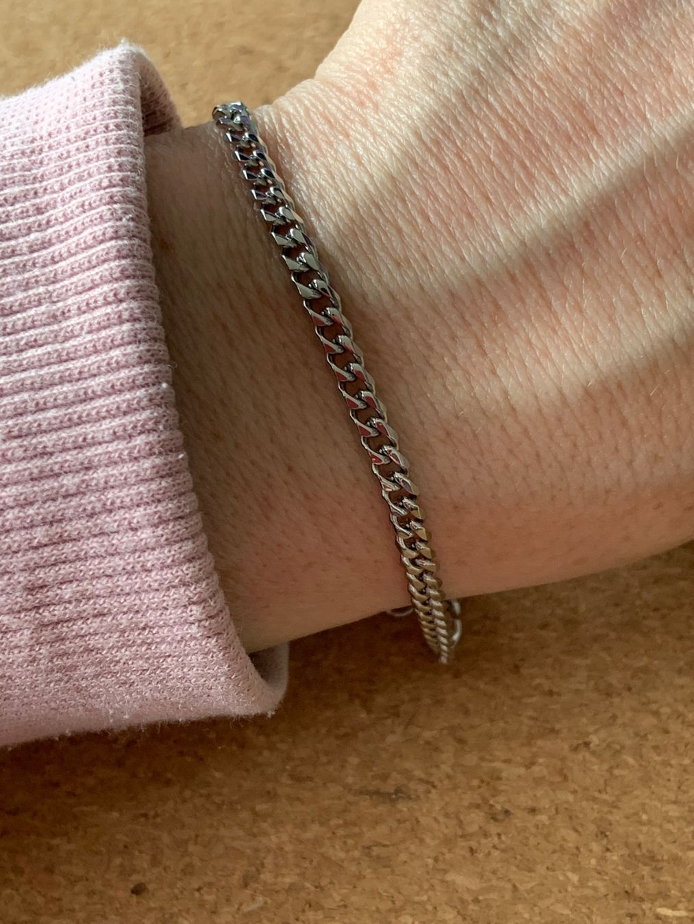 Bracciali & Braccialetti: Armband  Panzerkette silbern (18 cm) – Usato da Laufen venduto da Bellavitaboom 2