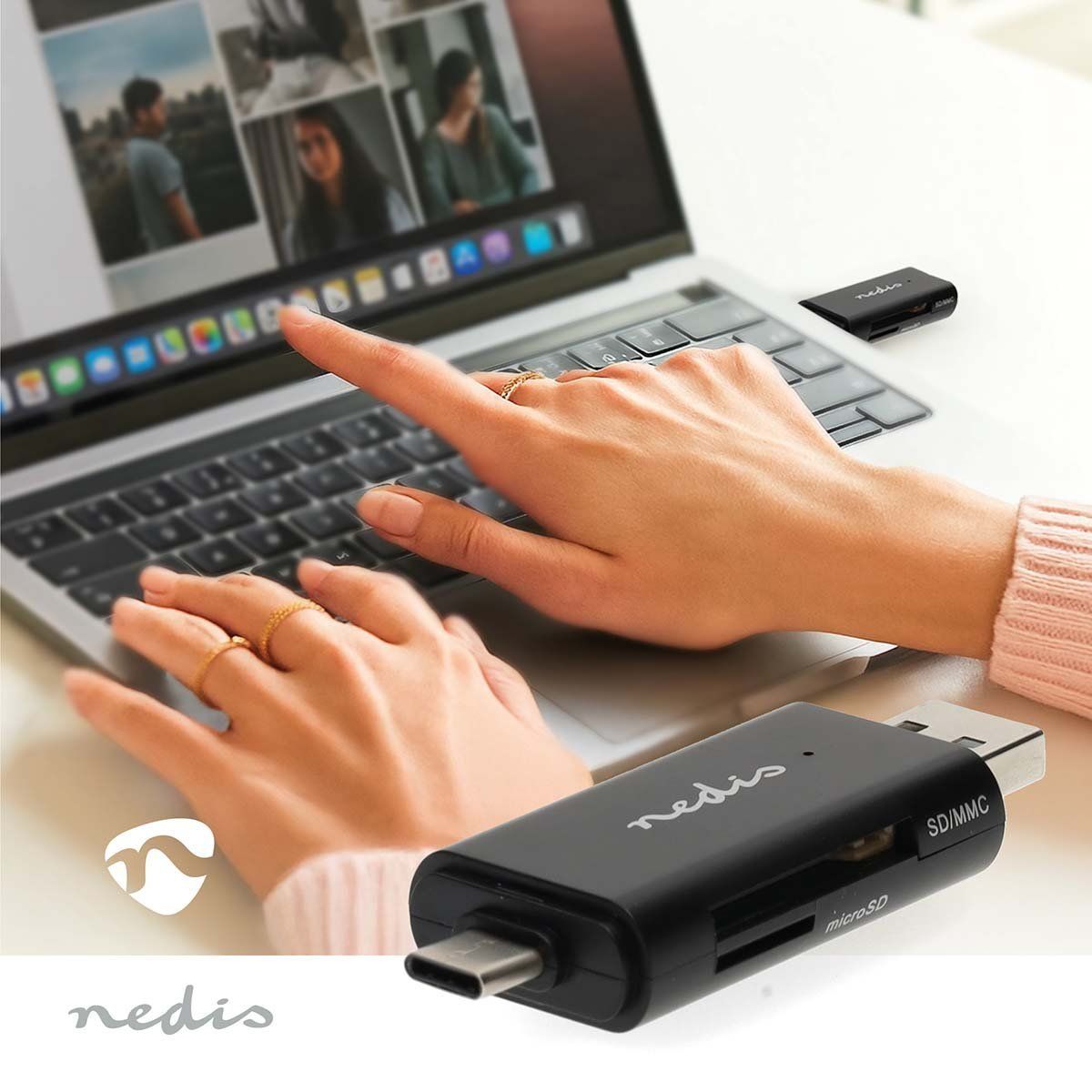 Lettori di schede: Dual Card Reader USB-A & Typ-C – Nuovo e nell'imballaggio originale da Giubiasco venduto da softmail 1