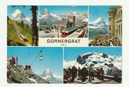 Ansichtskarte Station Hörnergerätbahn Zermatt, 1962