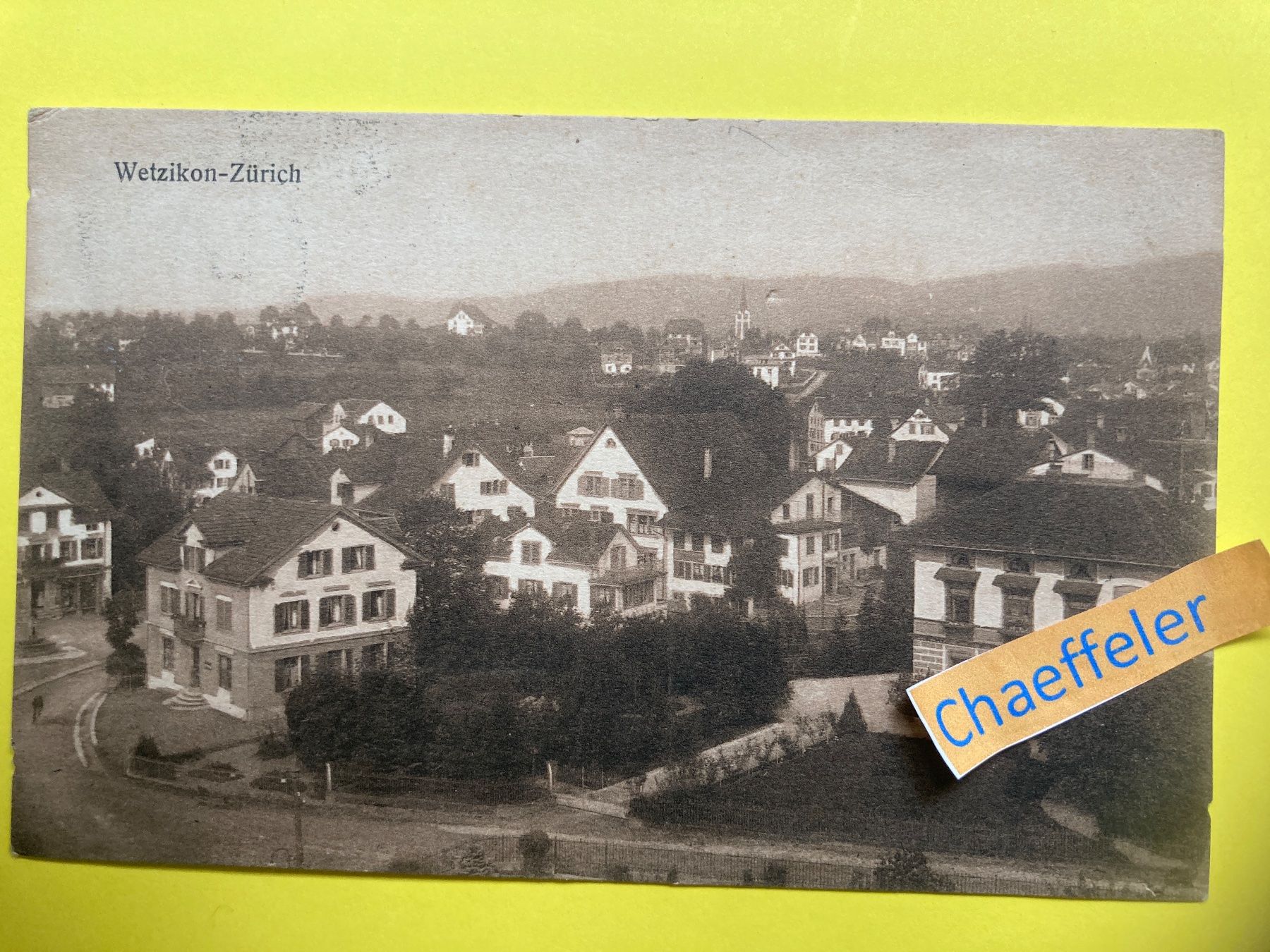Cartoline postali: 1918 Wetzikon - Zürich – Usato da Zürich venduto da Chaeffeler