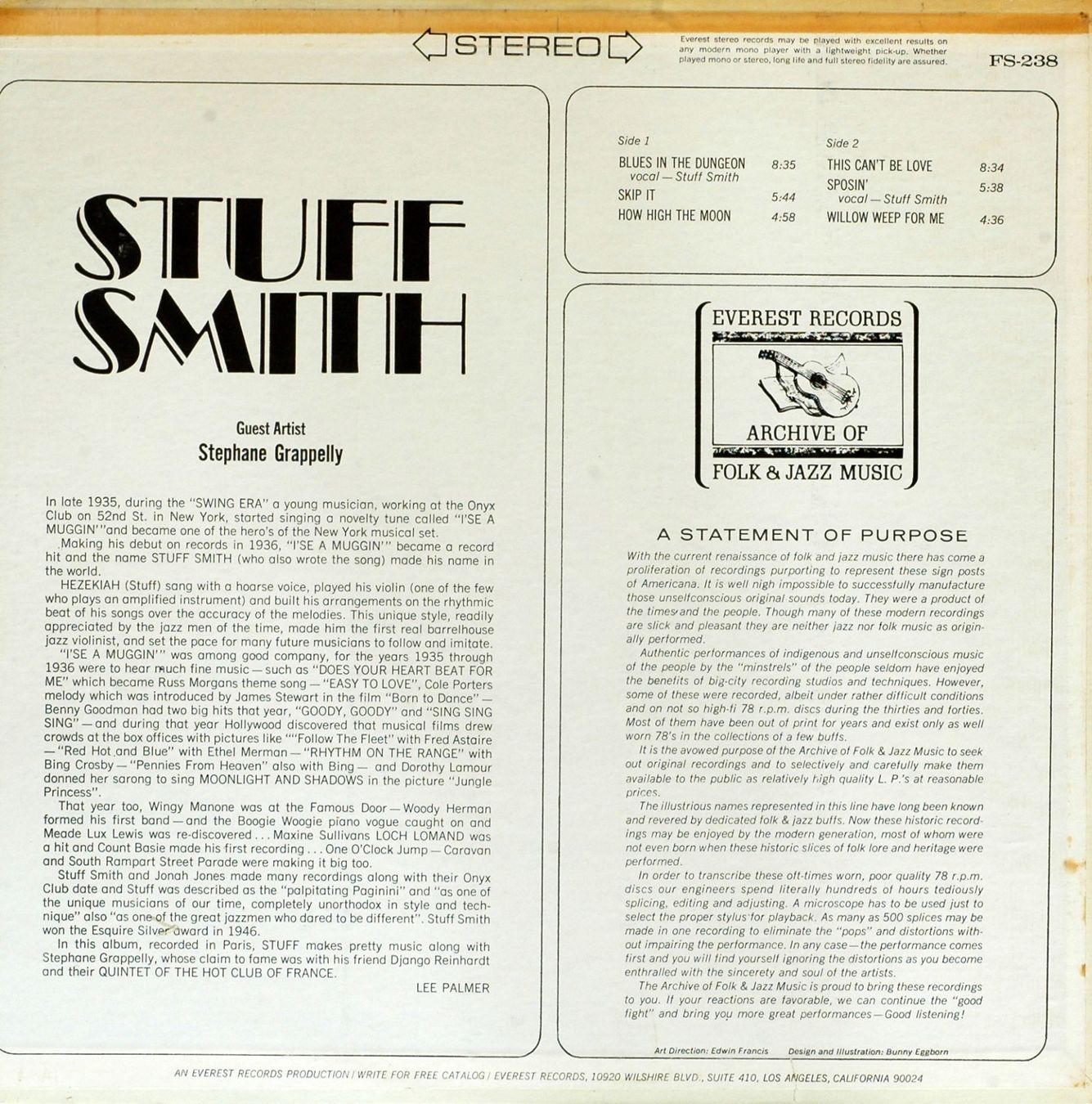 Schallplatten: Jazz-LP: Stuff Smith "Guest Artist Stephane Grappelly" – Gebraucht aus Hochfelden von mue_lhm9 1