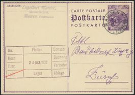 FL - Ganzsache - 1931 - Postkarte - Mauren