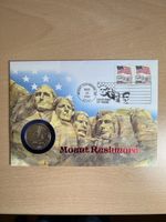 USA Gedenkmünze Mount Rushmore 1991 auf Ersttagsbrief