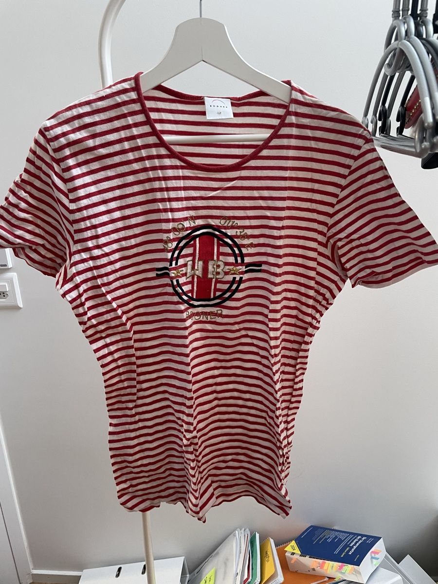 Bogner T-shirt: Bogner Shirt, Rot-Weiss gestreift, Gr. 42 – Usato da Aristau venduto da cherry-berry