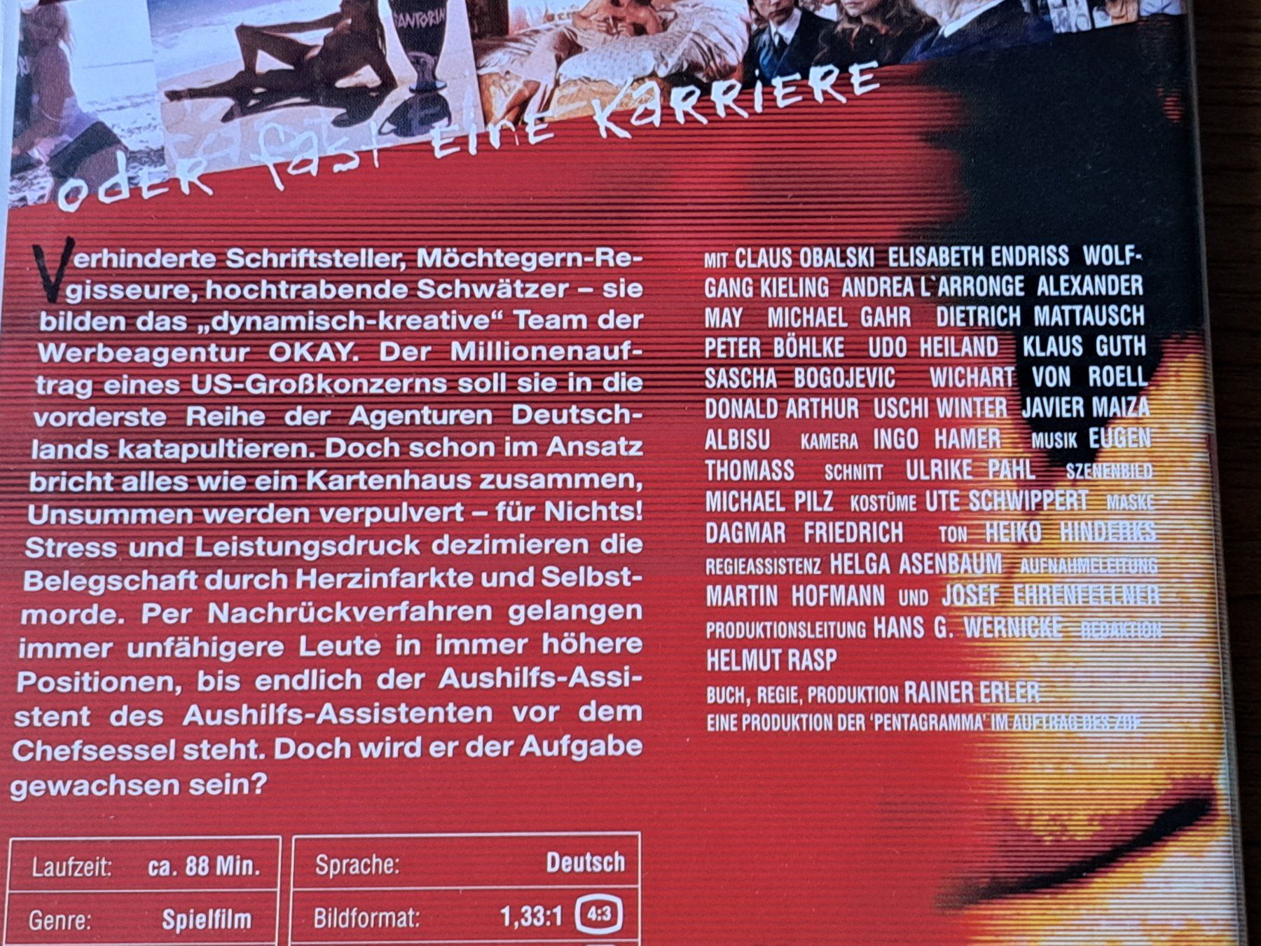 Tutti i DVDs: DVD Der Spot oder fast eine Karriere von Rainer Erler 1981 – Nuovo (secondo la descrizione) da Unterseen venduto da Kanica 4