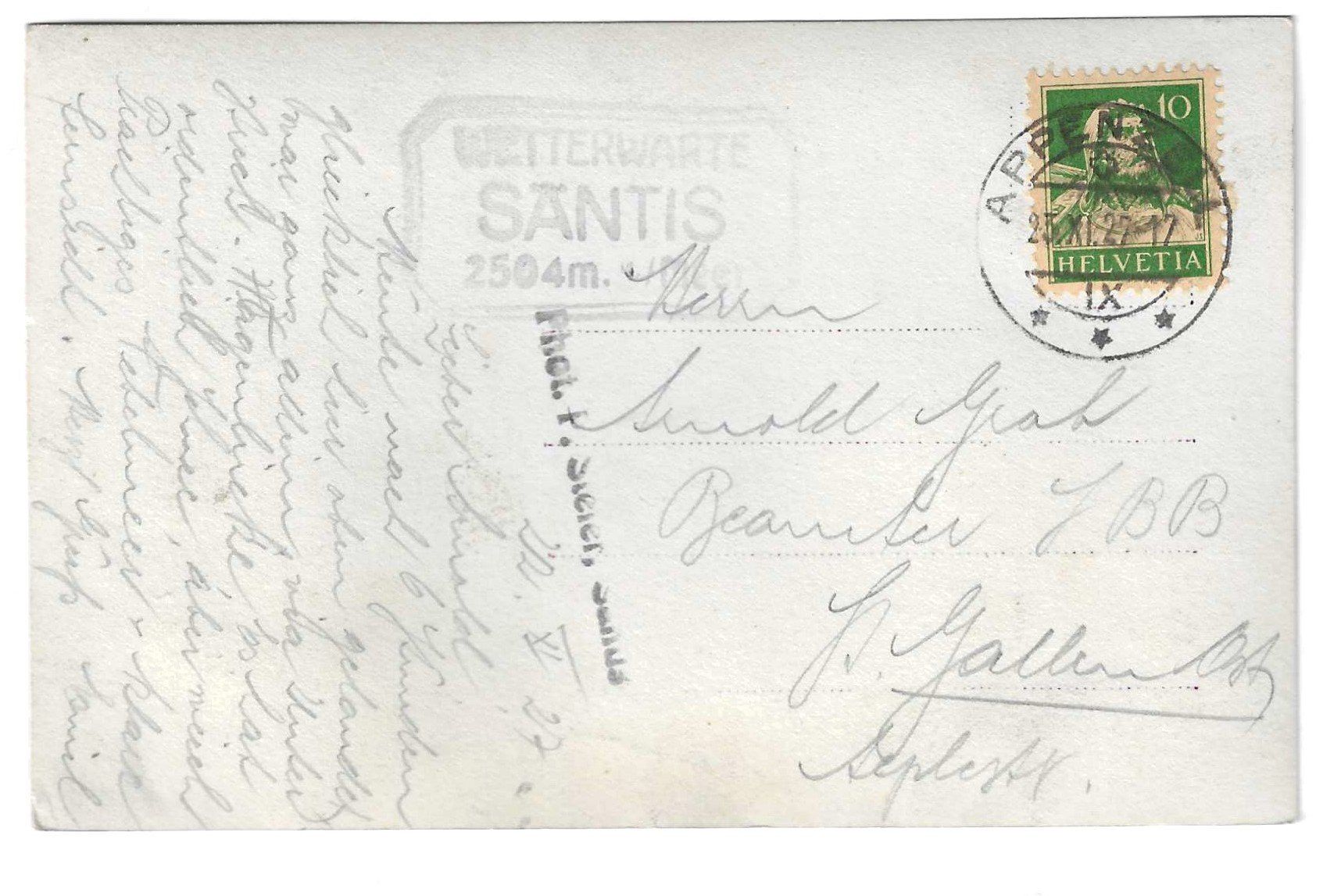 Cartoline postali: Altmann mit Blick nach Süd-Ost – Usato da Kloten venduto da kanschweiz 1