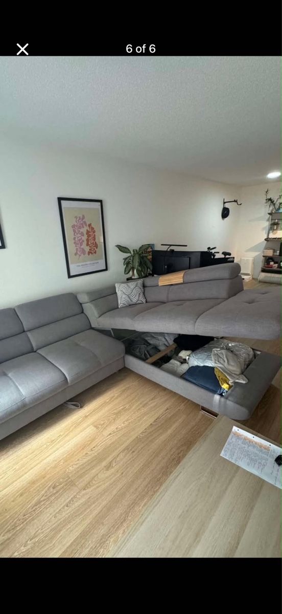 Divani: Grey Sectional Sofa With Storage - Great For Summer Guests! – Usato da Zürich venduto da dio_bfq7 4