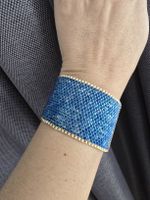 💙✨ Bracelet – “Horizon Doré” ✨💙 fait main 🎁 unique 🎁