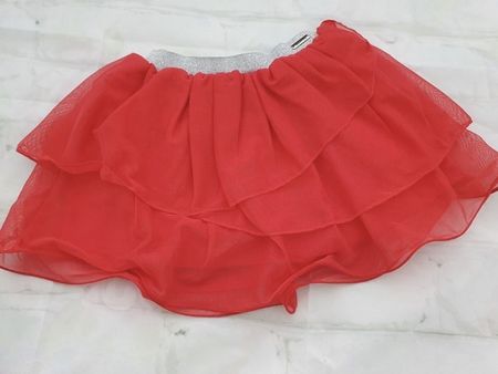 Jupe rouge à volants pour fille, taille 116, neuve