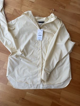 Damen Hemd Zara gestreift gelb, Grösse S, neu mit Etikett