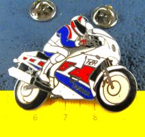 YAMAHA FZR 2NÄGEL MOTORRAD PIN ENAMEL SILBRIG GROSSS