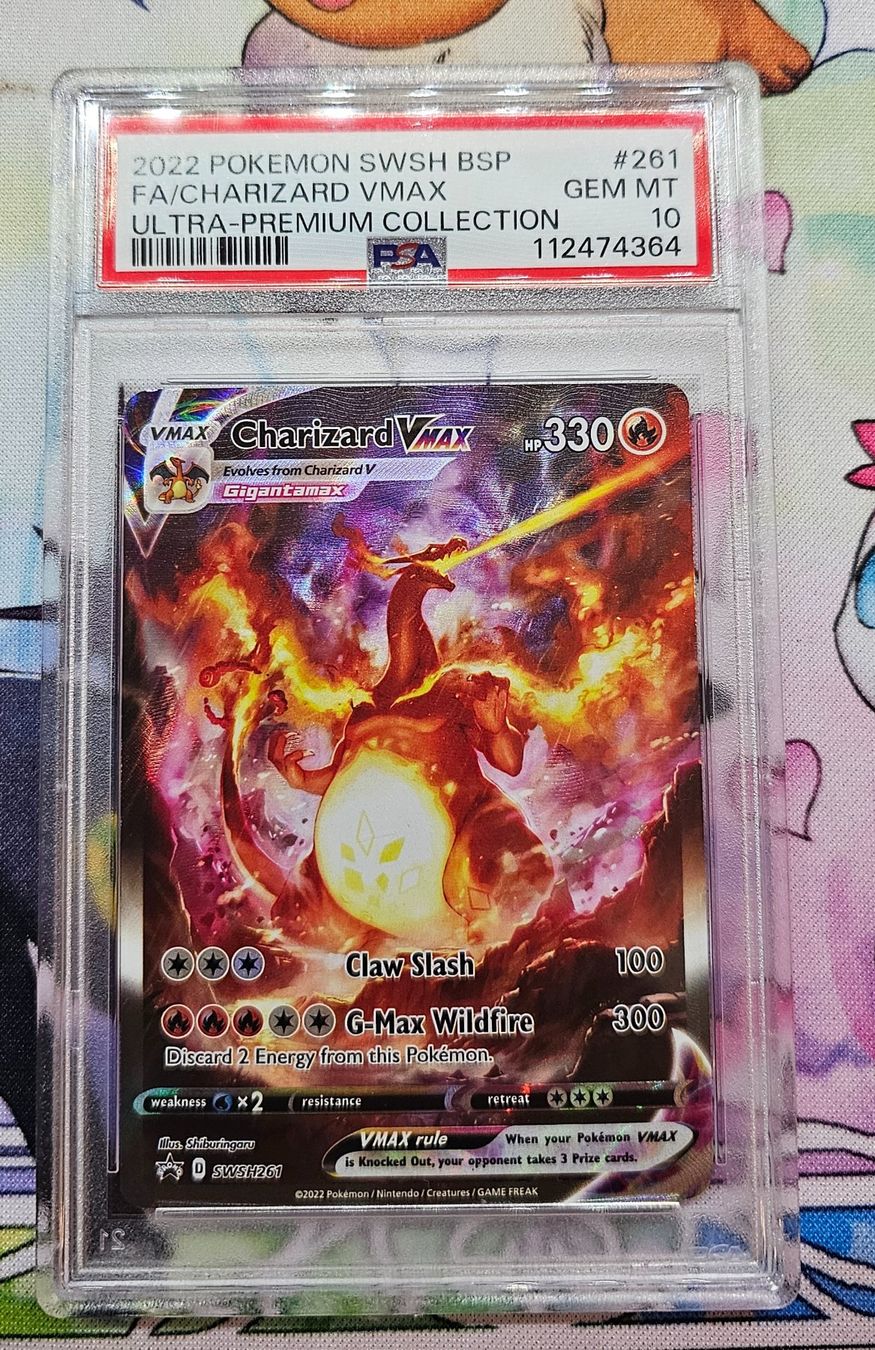 Pokémon Carte collezionabili: Charizard Vmax - Pokemon UPC - 261 - PSA 10 – Usato da Zürich venduto da cal_8vj7