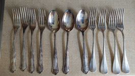 Bruckmann 90 Silberbesteck - 6 Gabeln & 3 Löffel - Vintage 