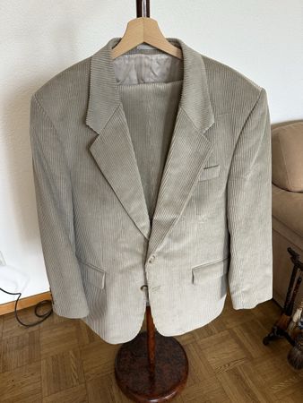 Completo uomo  in velluto a coste, beige chiaro