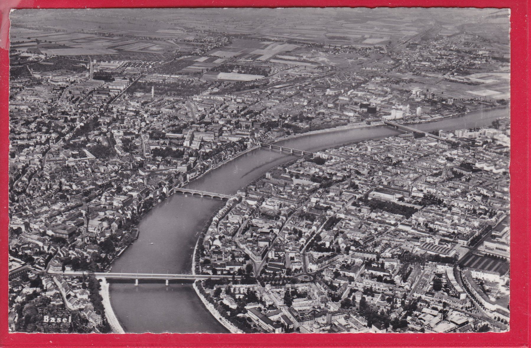 Cartoline postali: FLUG-FOTO, BASEL – Usato da Oberrieden venduto da Gebirgsstelze