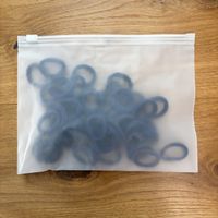 50 Haargummis Dunkelblau Neu!