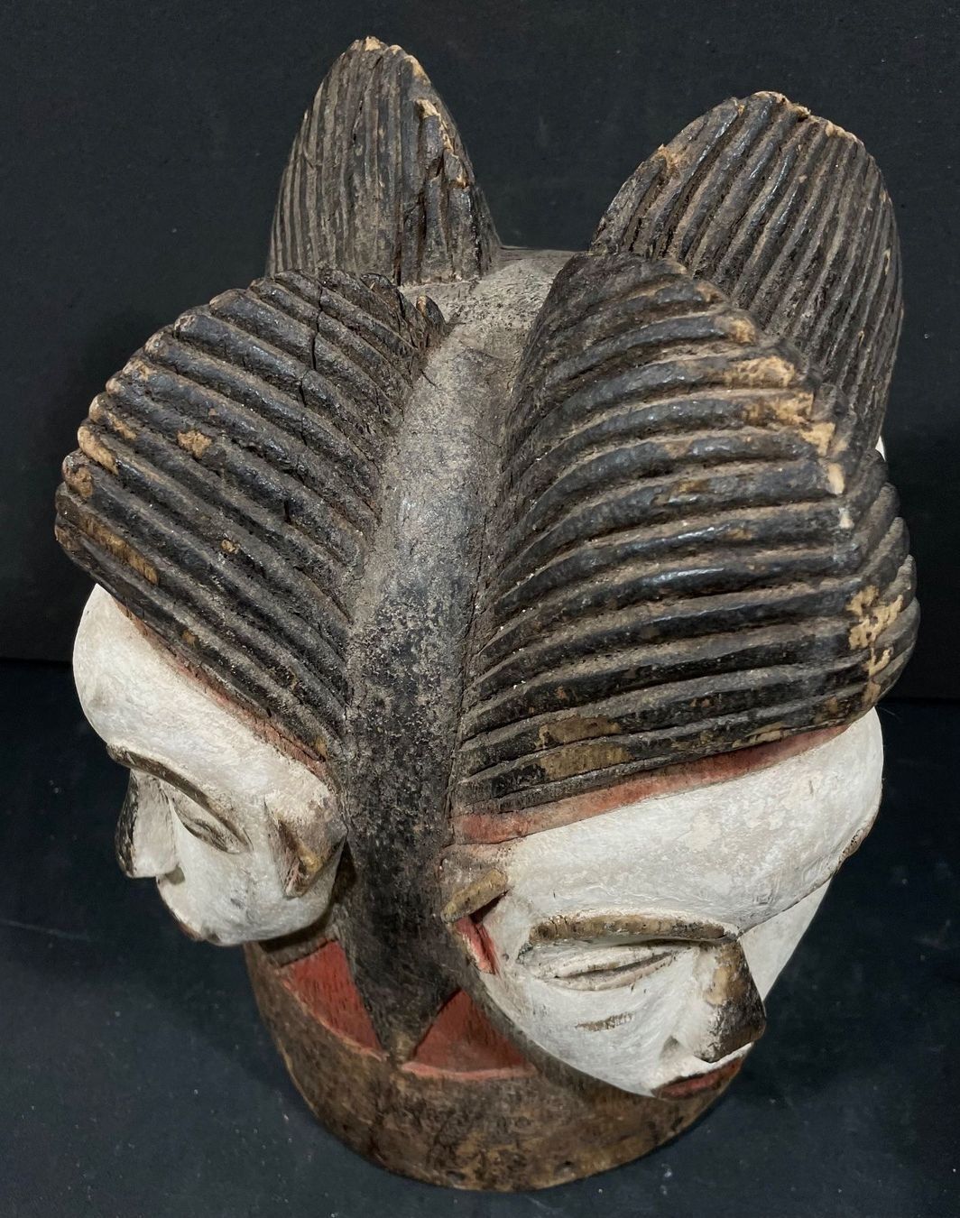Internationale Kunst: 🛖 Magnificent Punu Gabon 4 heads mask 19-20 century 🛖 – Gebraucht aus Morges von 4WLS 5