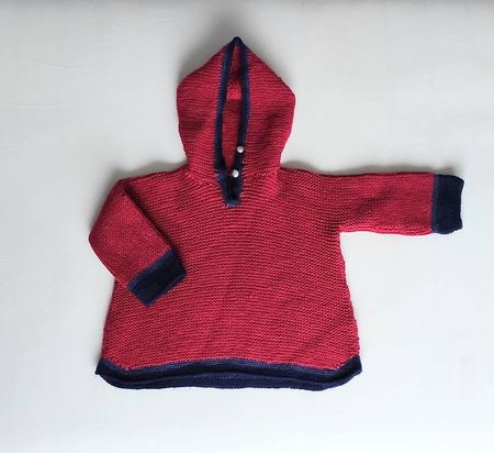 Schöner handgestrickter Poncho aus Wolle, Gr. 98
