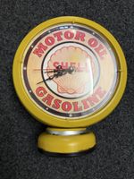Shell Uhr Retro Blech, Durchmesser ca. 26cm, Gelb