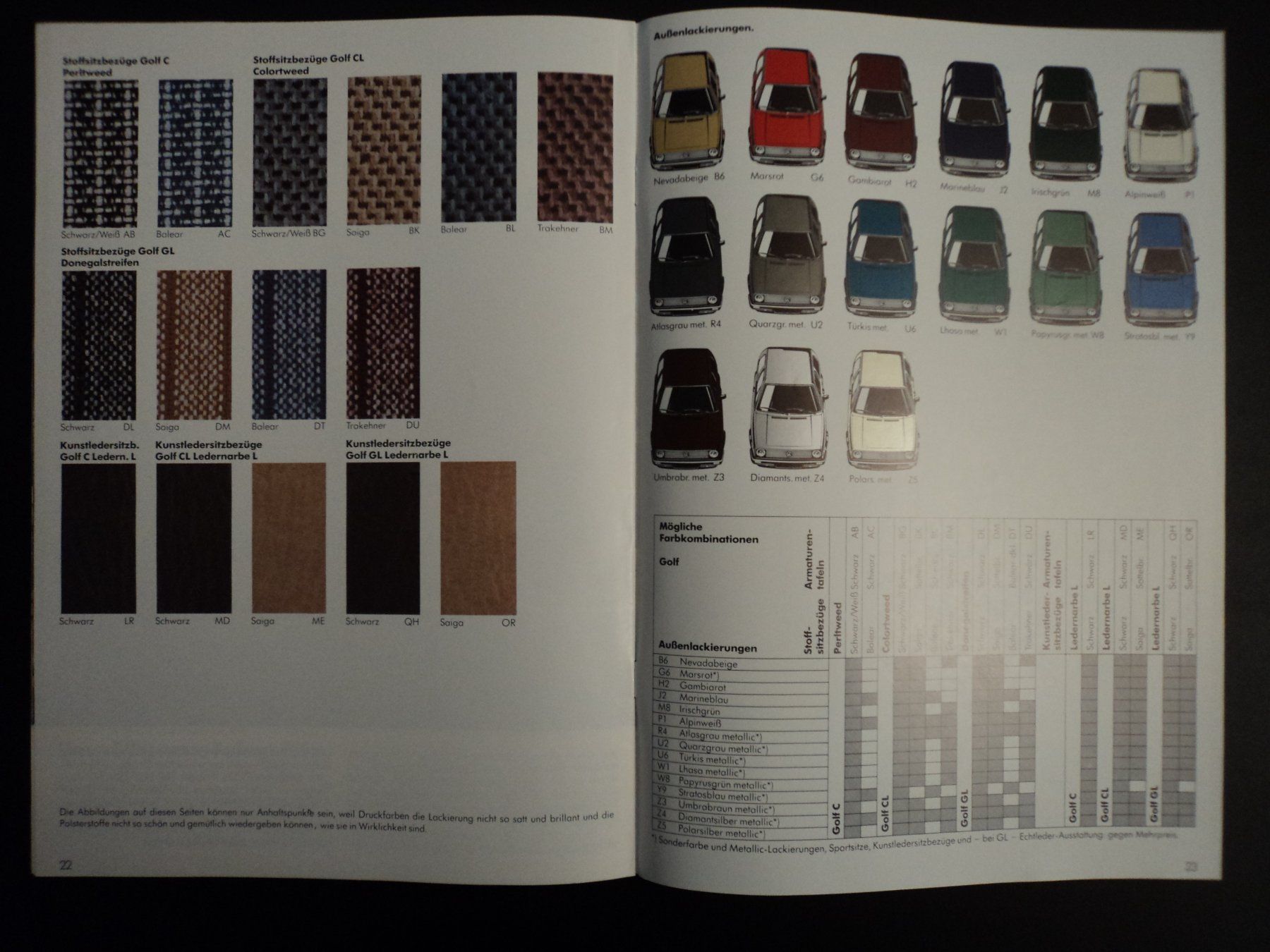 VW Dokumente: Prospekt VW Volkswagen Golf 1983 – Gebraucht aus Schwarzenburg von modelCARama 5