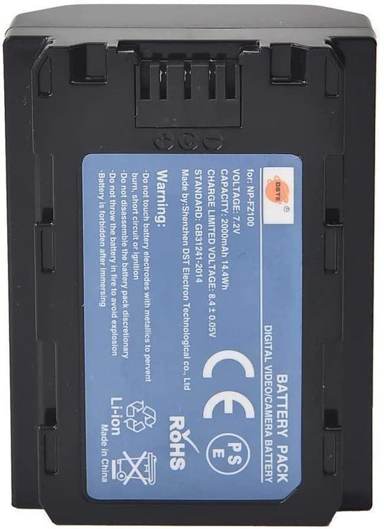 DSTE NP-FZ100 (2000mAh/7.2V) Li-ion Battery Compatible With Sony