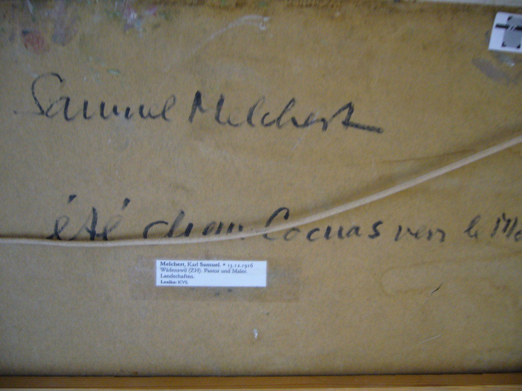 Gemälde: ***  Melchert K.S ,1916, Sommer sig. *** – Gebraucht aus Opfikon von .Gallery.35. 5