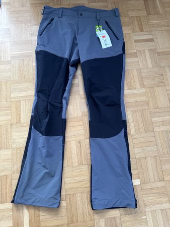Sherpa Sampo Herren Wanderhose, L, grau-schwartz