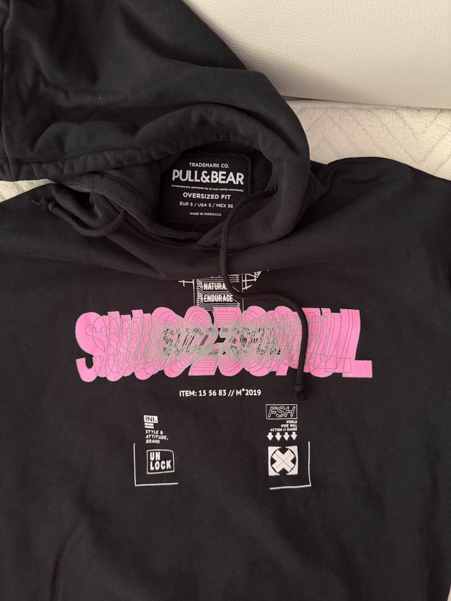 Pull&Bear Maglioni & Felpe: Pull&Bear Sweat à capuche noir taille S état neuf – Nuovo (secondo la descrizione) da Genève venduto da len_5q5n 1