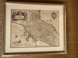 Stich Merian Stato della Chiesa con Toscana 1654 ca
