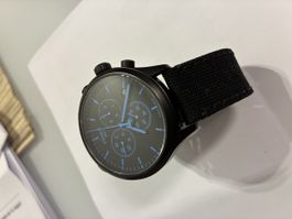 Tissot Chronograph Herrenuhr schwarz Stoffarmband