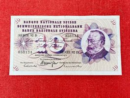 10 Franken Banknote 1974 gebraucht
