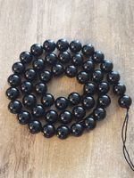 1 Strang Natürliche 5A schwarze Turmalin Perlen 8 mm