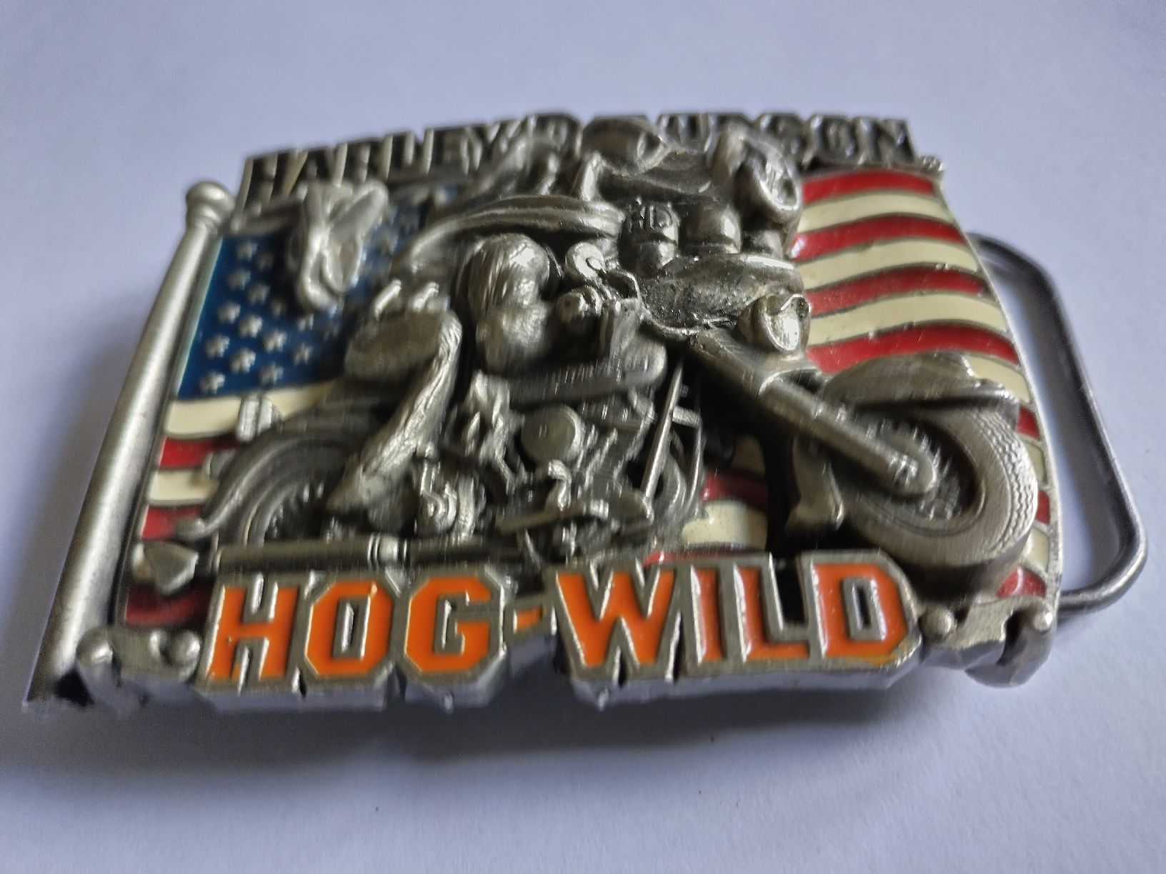 Harley-Davidson Gürtelschnallen: Gürtelschnalle Harley Davidson Hog Wild emailliert – Gebraucht aus Baden von TellsKuchenhaus 4