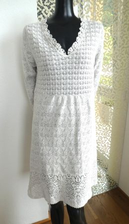 odd molly Feinstrick Kleid mit Lochmuster, Gr. M