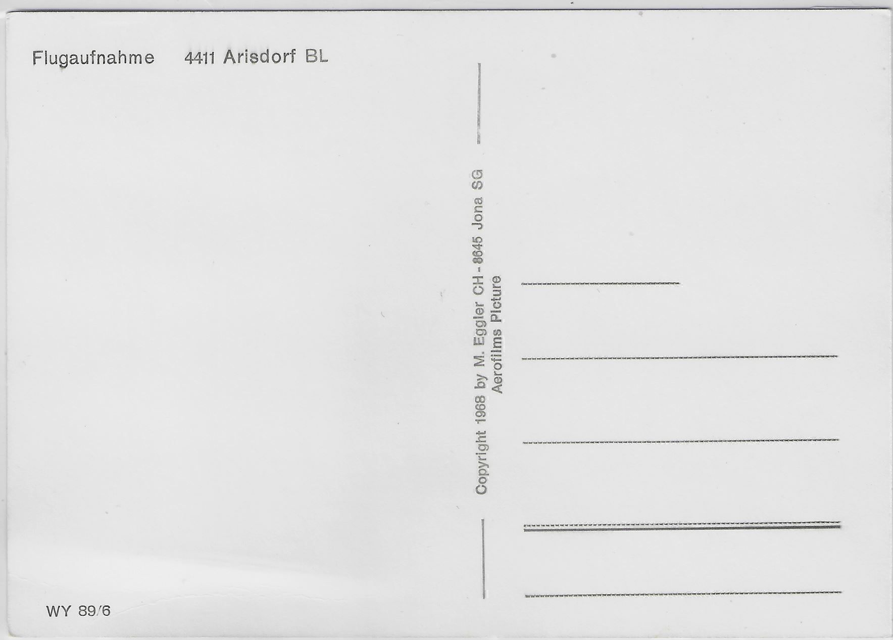 Cartoline postali: Flugaufnahme Arisdorf BL – Antico da Ettingen venduto da Kartenplanet 1