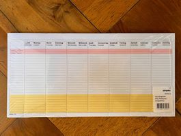 Grand semainier avec 50 feuilles détachables
