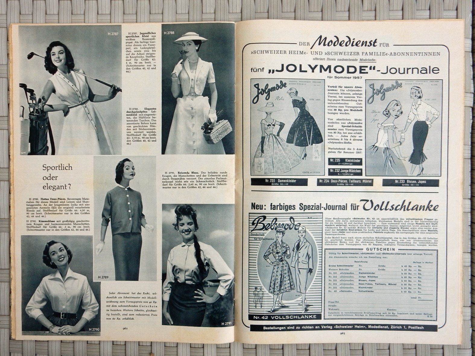 Riviste & Magazine: Original-Ausgabe "Schweizer Heim"  1957 – Usato da Bassersdorf venduto da Villavia 7