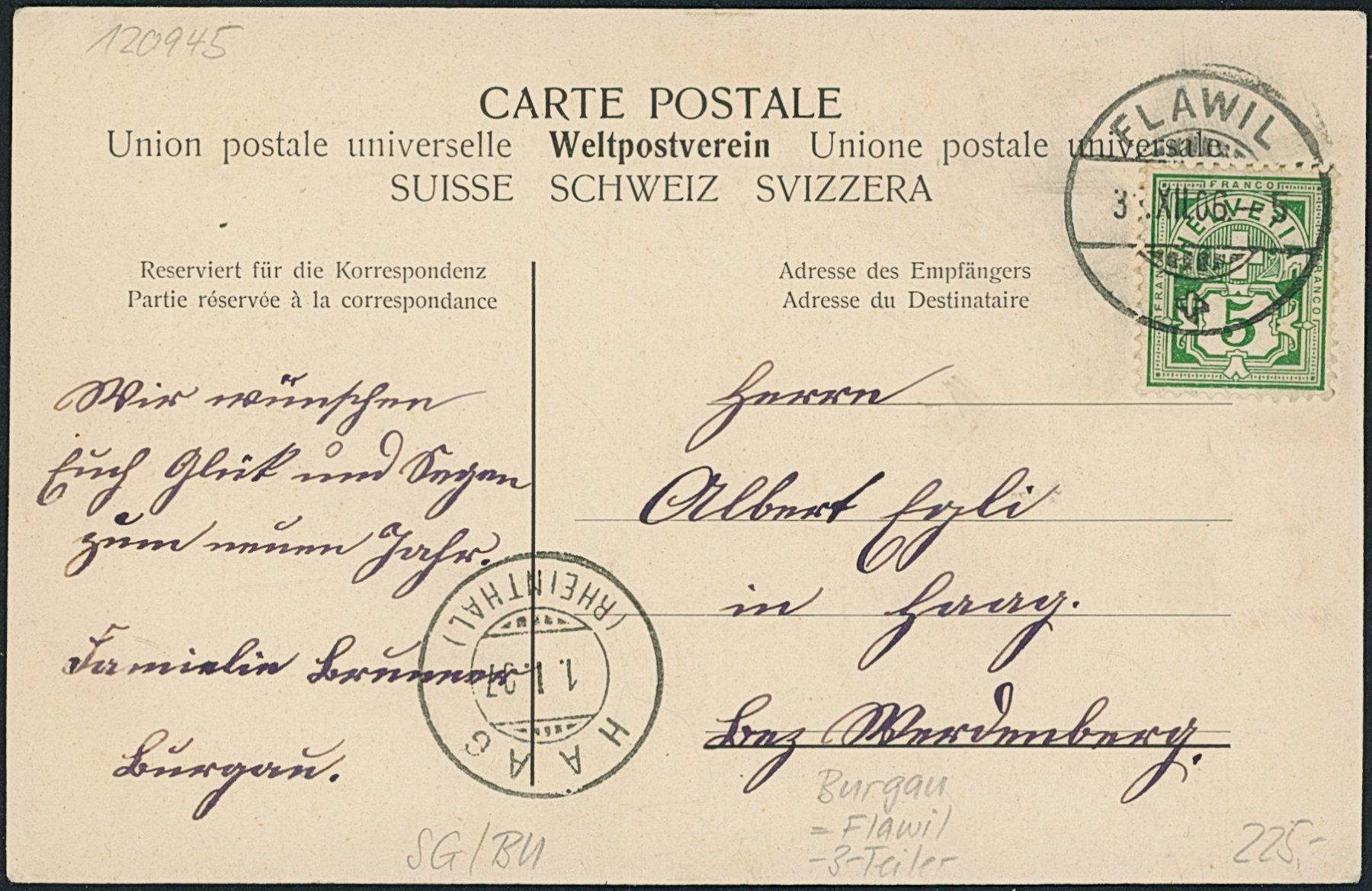 Cartoline postali: SG Burgau - Flawil – Usato da Schindellegi venduto da stationary 1