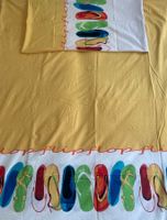 Bettwäsche Flipflop-Motiv, Reissverschluss 160x210 / 65x100