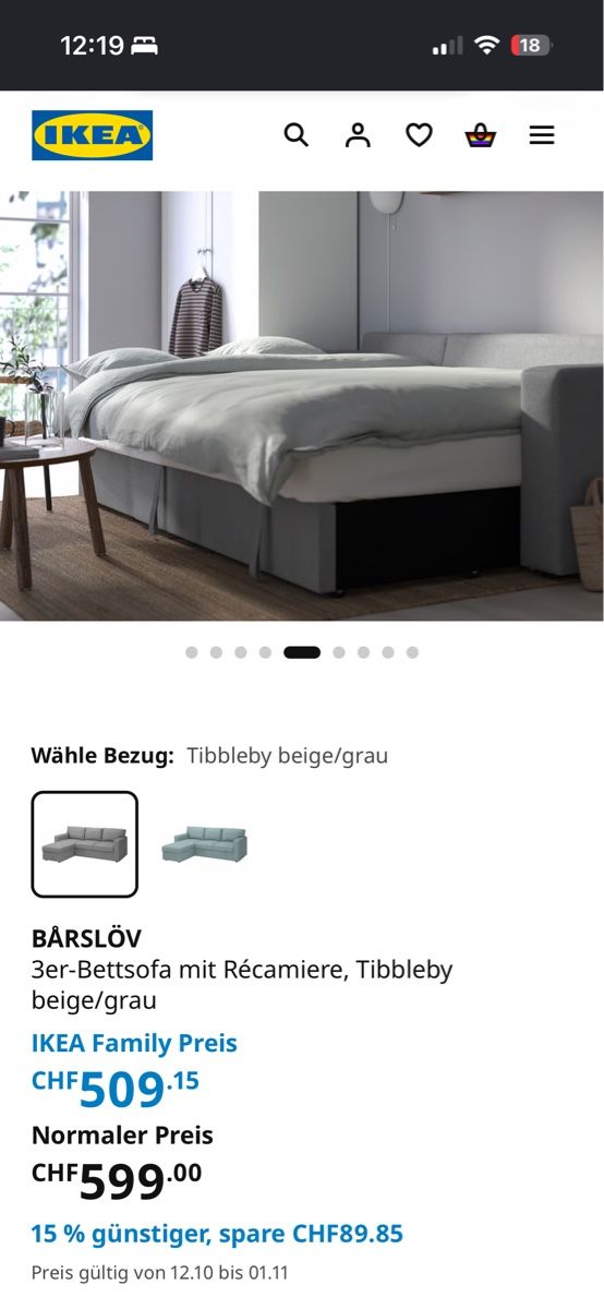 Sofas: Sofa / 3er-Bettsofa mit Récamiere – D'occasion à Roggwil TG par Flohmarkt_Lupo 2